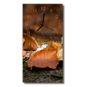 Négyszögletes fali üvegóra Nature Őszi barna 30x60 cm