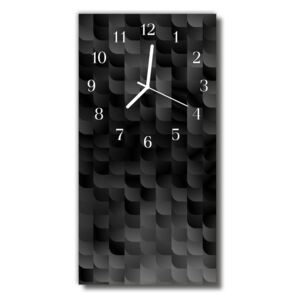 Négyszögletes fali üvegóra Graphics fekete mozaik 30x60 cm