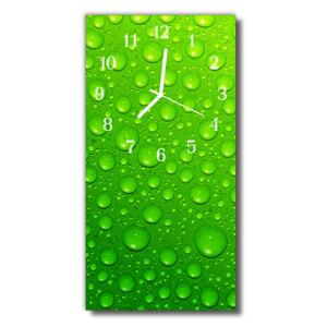 Négyszögletes fali üvegóra Nature csepp víz harmat zöld 30x60 cm