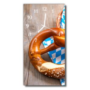 Négyszögletes fali üvegóra Konyhai Perec kenyér színét 30x60 cm