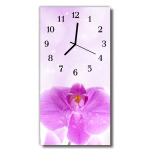 Téglalap alakú üvegóra Orchid rózsaszín virágok 30x60 cm