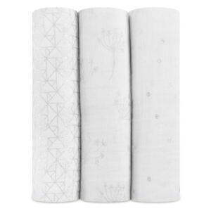 Ezüst mintás muszlin takaró, 3-as csomag (aden+anais)