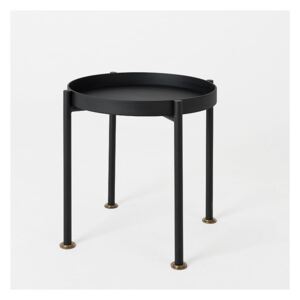 Hanna fekete tárolóasztal, ⌀ 40 cm - Custom Form