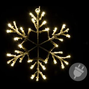 Karácsonyi LED hópehely 30cm/36x LED - meleg fehér