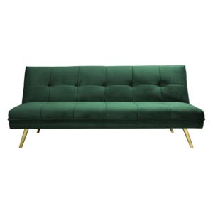 JULIANA Velvet ágyazható kanapé, 181x80x88, zöld