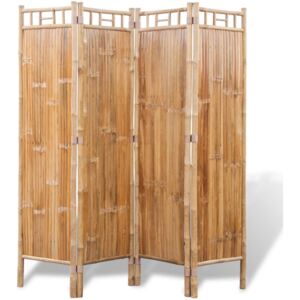 4 paneles bambusz paraván