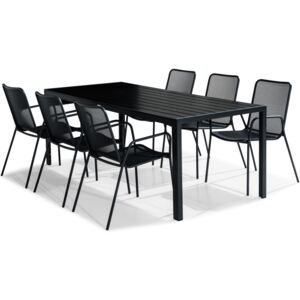 Asztal és szék garnitúra VG6078 Fekete