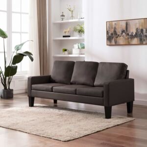 VidaXL háromszemélyes barna műbőr kanapé