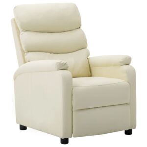 VidaXL krémszínű műbőr dönthető szék