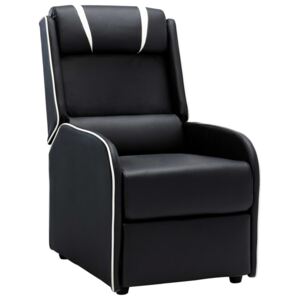 VidaXL fekete és fehér műbőr dönthető fotel