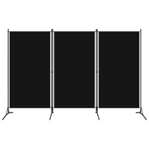 VidaXL fekete 3 paneles paraván 260 x 180 cm