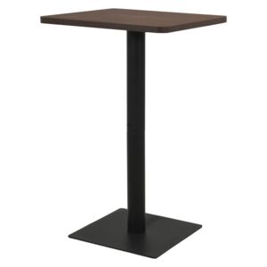 VidaXL sötétbarna fa és acél bisztróasztal 78,5x78,5x107 cm