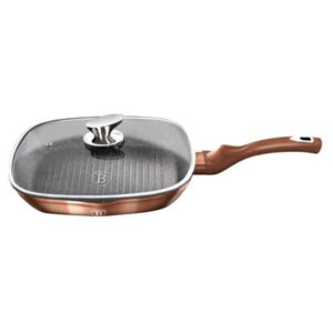 BERLINGER HAUS BH-1610N Grill serpenyő, 28 cm, Rosegold Collection