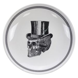 Skull fekete-fehér tálka, ø 24,5 cm - Tokyo Design Studio