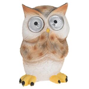 Standing owl szolár lámpa, barna, 9 x 9 x 12,5 cm