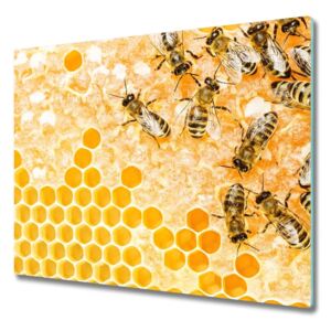 Üveg vágódeszka dolgozó méhek 60x52 cm