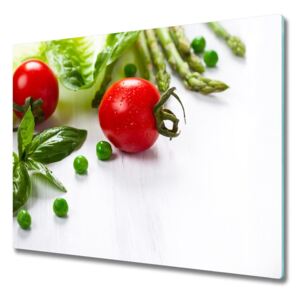 Üveg vágódeszka Friss zöldségek 60x52 cm