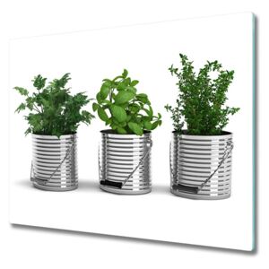 Üveg vágódeszka aromás növények 60x52 cm