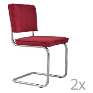 Ridge Rib piros szék, 2 db - Zuiver