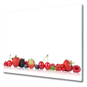 Üveg vágódeszka Gyümölcsök egy sorban 60x52 cm