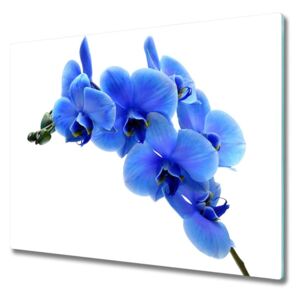 Üveg vágódeszka kék orchidea 60x52 cm