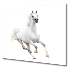 Üveg vágódeszka Fehér Arab ló 60x52 cm