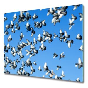 Üveg vágódeszka Flock a galambok 60x52 cm
