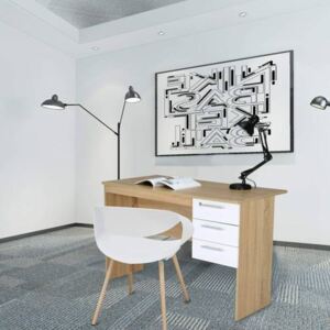 Woltu íróasztal, zárható fiókkal, 120 cm