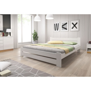 HEUREKA ágy + matrac + ágyrács, 140x200 cm, fehér