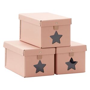Krabice na topánky 3ks Pink - ružová