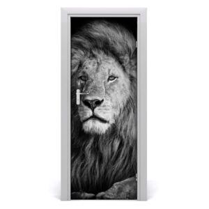 Ajtóposzter Portré egy oroszlán 75x205 cm