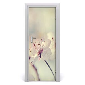 Poszter tapéta ajtóra Cseresznye virágok 85x205 cm