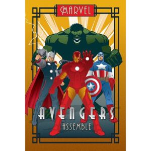 Plakát Marvel Deco - Avengers, (61 x 91.5 cm)