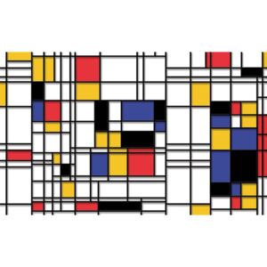 Mondrian Modern Art Tapéta, Fotótapéta, (254 x 184 cm)