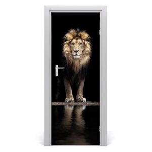 Poszter tapéta ajtóra Portré egy oroszlán 75x205 cm
