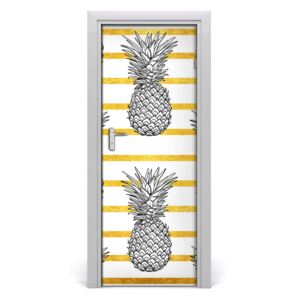 Ajtóposzter öntapadós ananász szalagok 75x205 cm