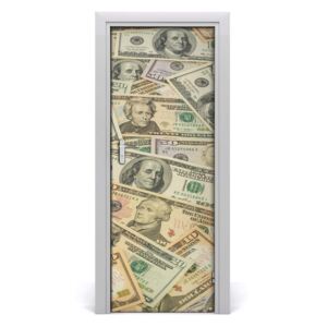 Ajtóposzter öntapadós dollár bankjegyeket 75x205 cm
