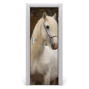 Ajtó méretű poszter fehér Ló 75x205 cm