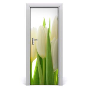 Ajtó méretű poszter fehér tulipán 75x205 cm