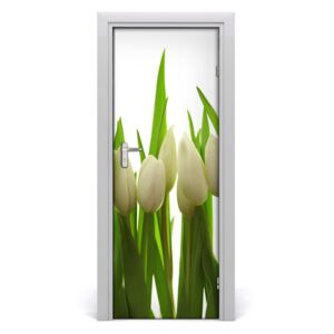 Ajtóposzter öntapadós fehér tulipán 75x205 cm