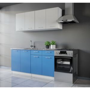 MAX konyhabútor 160 cm Szürke-Kék