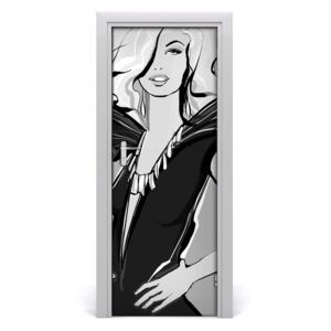 Poszter tapéta ajtóra divat illusztráció 75x205 cm