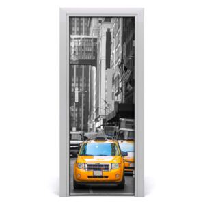 Ajtóposzter öntapadós New York taxi 75x205 cm