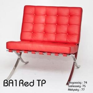 BA1 TP steppelt piros bőr pihenőszék