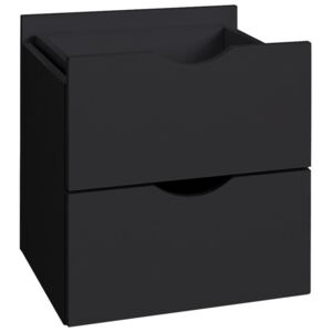 Kiera fekete dupla fiók polchoz, 33 x 33 cm - Støraa