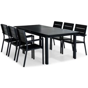 Asztal és szék garnitúra VG5920 Fekete + szürke