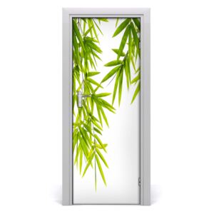 Fotótapéta ajtóra bambusz levelek 75x205 cm
