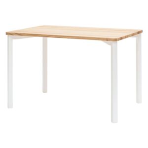 TRIVENTI fehér étkezőasztal lekerekített lábakkal, 80 x 120 cm - Ragaba