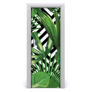 Poszter tapéta ajtóra trópusi levelek 75x205 cm