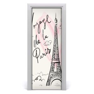 Ajtóposzter Párizsi Eiffel-torony 75x205 cm
